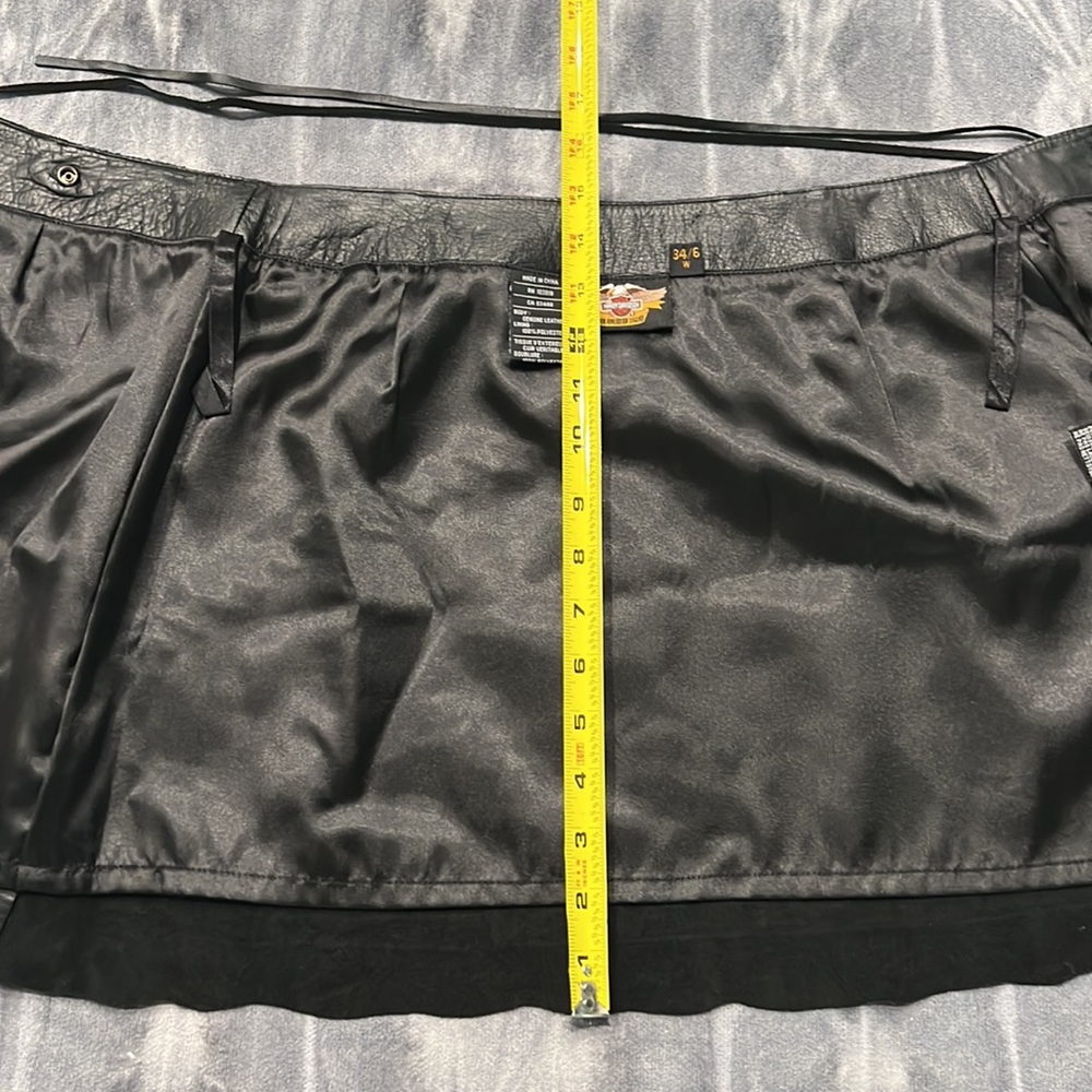 Harley Davidson Leather Skirt - Picture 2 of 9